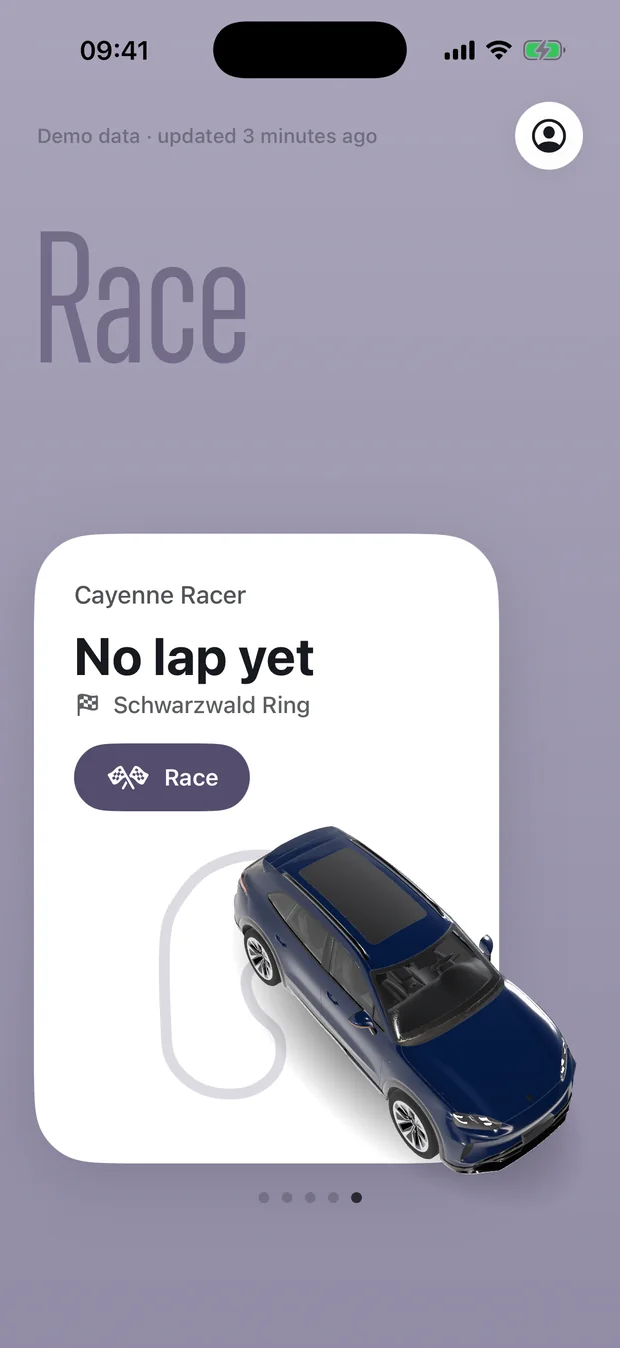 Race view: Cayenne Racer on the Schwarzwald Ring